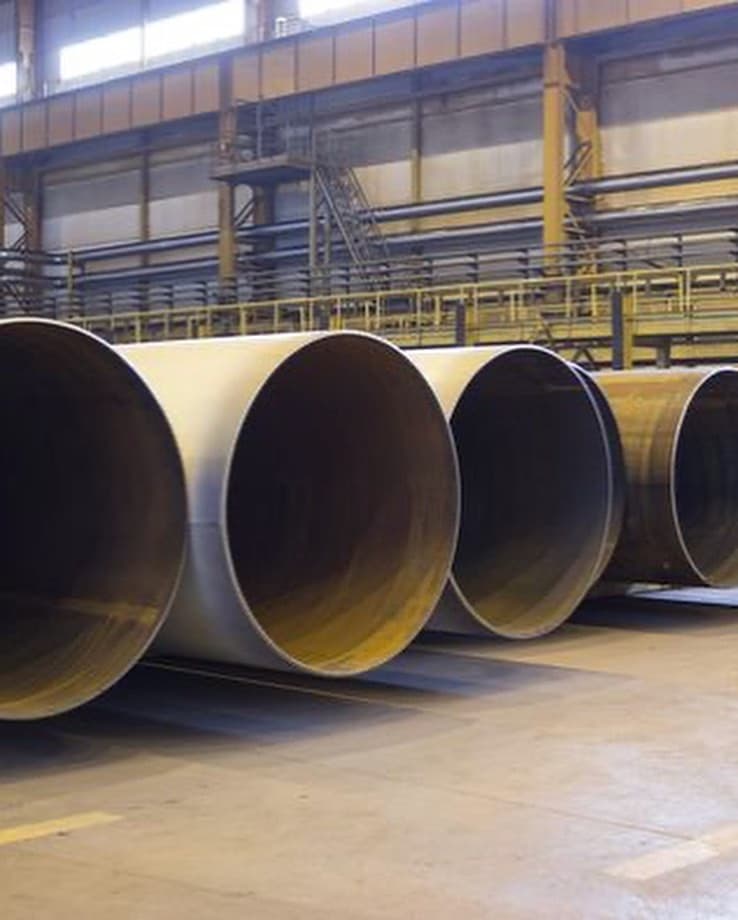 Acercamiento de Tubería Gigante de Acero para aplicaciones industriales